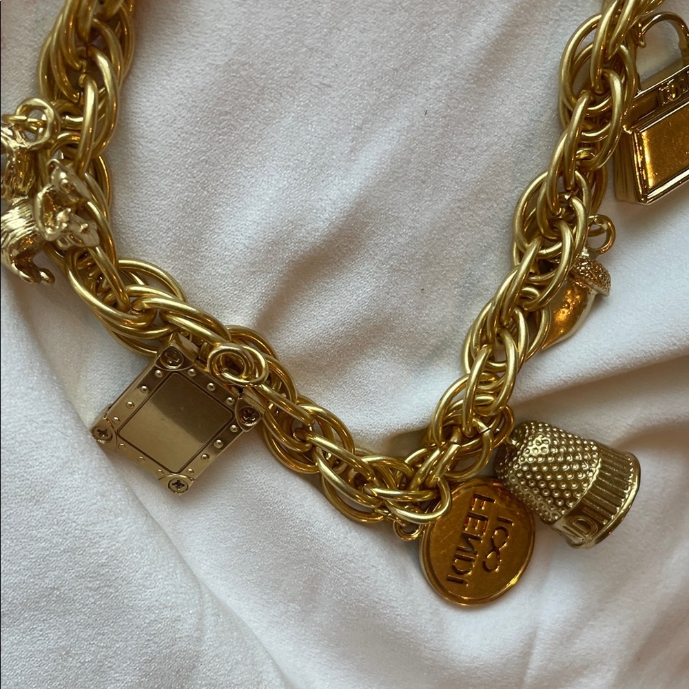 FEND STYLE Gold Charm for bag or bag handle - Designer Style Women’s Accessory - Picture 3 of 11